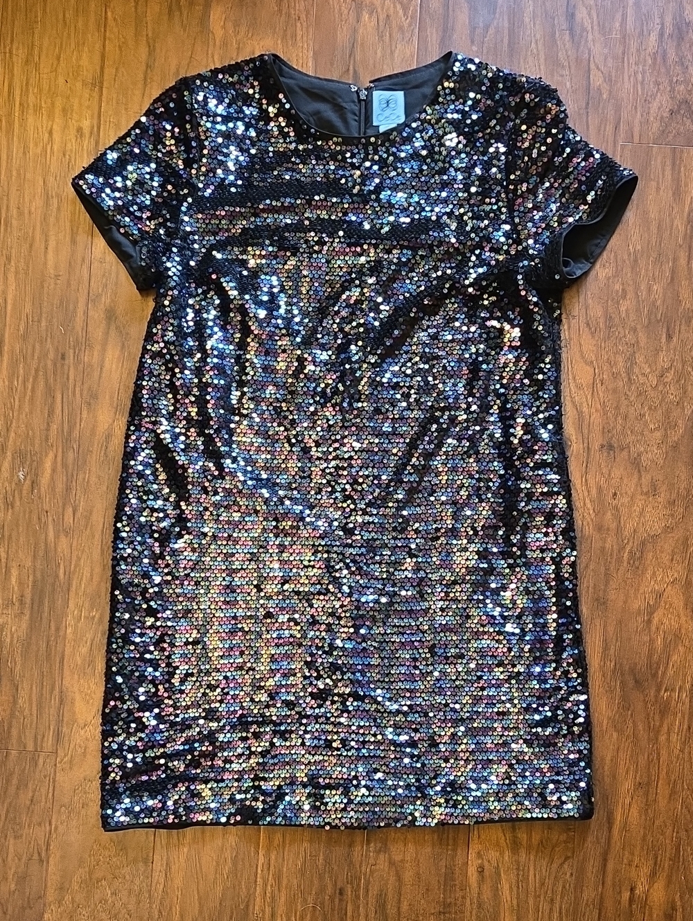 CeCe Sequin Shift Dress - Black Iridescent